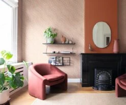 Tapete Vlies Wellen-Design Rot-orange Beige Rasch 704549 -Tapetengeschäft Tapete Vlies Wellen Design rot orange beige Rasch 704549 63208726