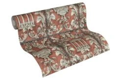 Wolfgang Joop Tapete Tempel Antik Braun Glitzer 34086-5 -Tapetengeschäft Tapete Wolfgang Joop Ranken Leder braun Glitzer 1