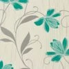 A.S. Création Tapete Chicago 3062-10 Blumen Weiß Türkis -Tapetengeschäft Tapeten A S Creation Tapete Chicago 3062 1 1