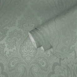 A.S. Creation Tapete Vlies Barock-Design Grau-grün Silber 38708-1 -Tapetengeschäft Tapeten Musterartikel 38708 1 63211230