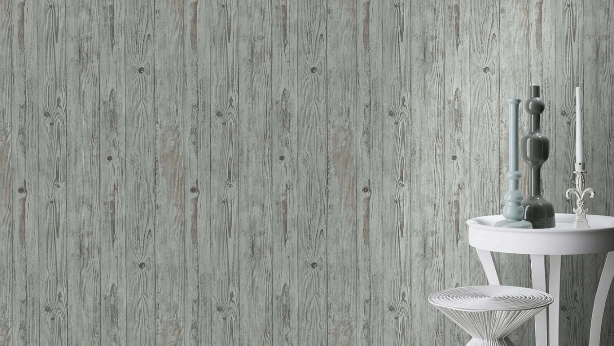 Tapete Vlies Rasch Holzbretter Grün-braun 427332 4 Tapete Vlies Rasch Holzbretter Grün-braun 427332 – Bild 2
