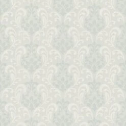 Textil Tapete Ornament Hellgrau Rasch Textil Sky 082400