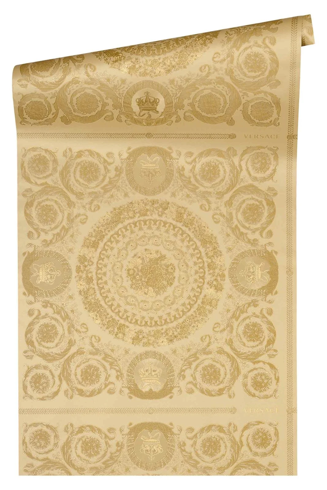 Versace Home Tapete Kacheln Beige Gold Metallic 370554 5 Versace Home Tapete Kacheln Beige Gold Metallic 370554 – Bild 3