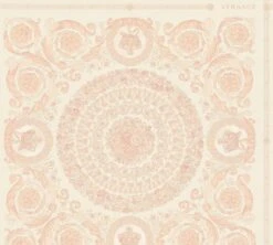 Versace Home Tapete Kacheln Rosa Creme Metallic 370556