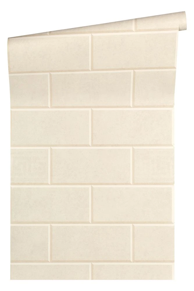 Versace Home Tapete 3D Fliesen Beige-creme 34322-5 4 Versace Home Tapete 3D Fliesen Beige-creme 34322-5 – Bild 2