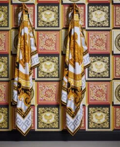 Versace Vliestapete 38704-6 Fliesen Optik Rot Schwarz -Tapetengeschäft Versace Vliestapete 38704 6 Fliesen Optik Rot Schwarz 63213747 3