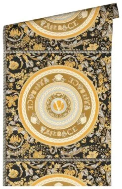 Versace Vliestapete 38705-5 Floral Medusa Schwarz Gold -Tapetengeschäft Versace Vliestapete 38705 5 Floral Medusa Schwarz Gold 63213752 2
