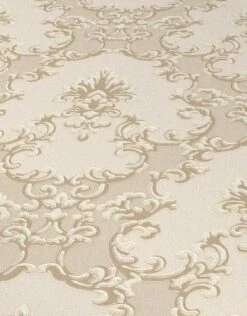Vinyltapete Barock Textil Beige Creme Glanz 6376-14 -Tapetengeschäft Vinyltapete Barock Textil beige creme Glanz 6376 14 193044