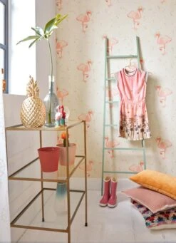 Vlies Tapete Flamingo Creme-beige Livingwalls 36291-1 -Tapetengeschäft Vlies Tapete Flamingo cremebeige livingwalls 362 4