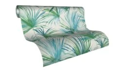 Vlies-Tapete Palmen Natur Grün Blau Livingwalls 36624-2 -Tapetengeschäft Vlies Tapete Palmen Natur gruen blau livingwalls 3