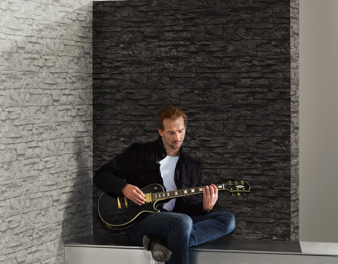 A.S. Creation Vlies Tapete Steinoptik Schwarz AS Creation 7071-23 4 A.S. Creation Vlies Tapete Steinoptik Schwarz AS Creation 7071-23 – Bild 2