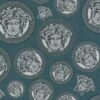 Versace Vliestapete 38611-1 Medusa Silber Petrol 1 Versace Vliestapete 38611-1 Medusa Silber Petrol -Tapetengeschäft Vliestapete 38611 1 Medusa Petrol VERSACE Home Tapete 63213730
