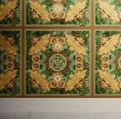 Versace Vliestapete 38703-3 Fliesen Tropisch Grün Braun -Tapetengeschäft Vliestapete 38703 3 Fliesen Tropsich Gruen Braun VERSACE Home Tapete 63213739 2