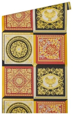 Versace Vliestapete 38704-6 Fliesen Optik Rot Schwarz -Tapetengeschäft Vliestapete 38704 6 Fliesen Optik Rot Schwarz VERSACE Home Tapete 63213747 4