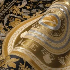 Versace Vliestapete 38705-5 Floral Medusa Schwarz Gold -Tapetengeschäft Vliestapete 38705 5 Floral Medusa Schwarz Gold VERSACE Home Tapete 63213752 1