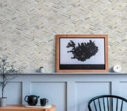 A.S. Creation Tapete Vlies Weiss Grau Zickzack 383093 AS Geo Effect -Tapetengeschäft Vliestapete AS Creation Weiss Grau Fischgraetmuster 383093 63212968 2