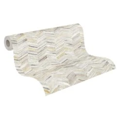 A.S. Creation Tapete Vlies Weiss Grau Zickzack 383093 AS Geo Effect -Tapetengeschäft Vliestapete AS Creation Weiss Grau Fischgraetmuster 383093 63212968 6