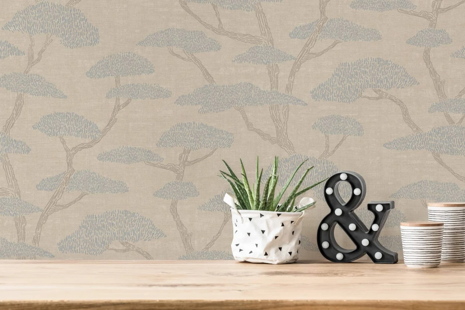 A.S. Creation Vliestapete 38741-1 AS Creation Beige Blau Baum Pinien 10 A.S. Creation Vliestapete 38741-1 AS Creation Beige Blau Baum Pinien – Bild 8