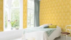 Rasch Tapete Trianon Klassik Barock Gelb 570847 -Tapetengeschäft Vliestapete Damast Barock gelb Glanz Rasch 570847 63212832 2