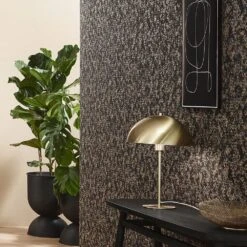 Vliestapete Elle Putz Optik Schwarz Gold Metallic 10334-15