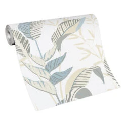 Vliestapete Elle Blattmuster Weiß Grün Beige 10332-07 12 Vliestapete Elle Blattmuster Weiß Grün Beige 10332-07 -Tapetengeschäft Vliestapete Elle Blaetter Weiss Gruen Beige 10332 07 63216402 2