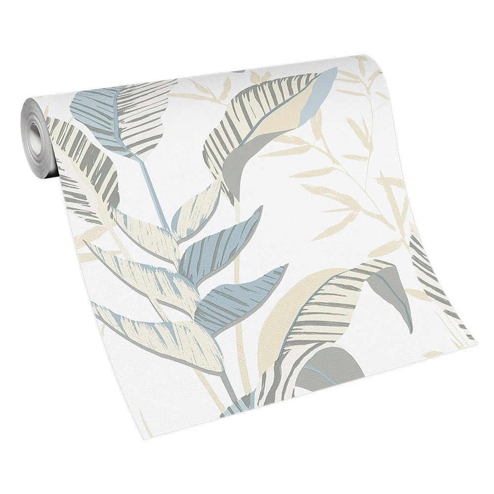 Vliestapete Elle Blattmuster Weiß Grün Beige 10332-07 6 Vliestapete Elle Blattmuster Weiß Grün Beige 10332-07 – Bild 4