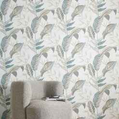 Vliestapete Elle Blattmuster Weiß Grün Beige 10332-07 13 Vliestapete Elle Blattmuster Weiß Grün Beige 10332-07 -Tapetengeschäft Vliestapete Elle Blaetter Weiss Gruen Beige 10332 07 63216402 4