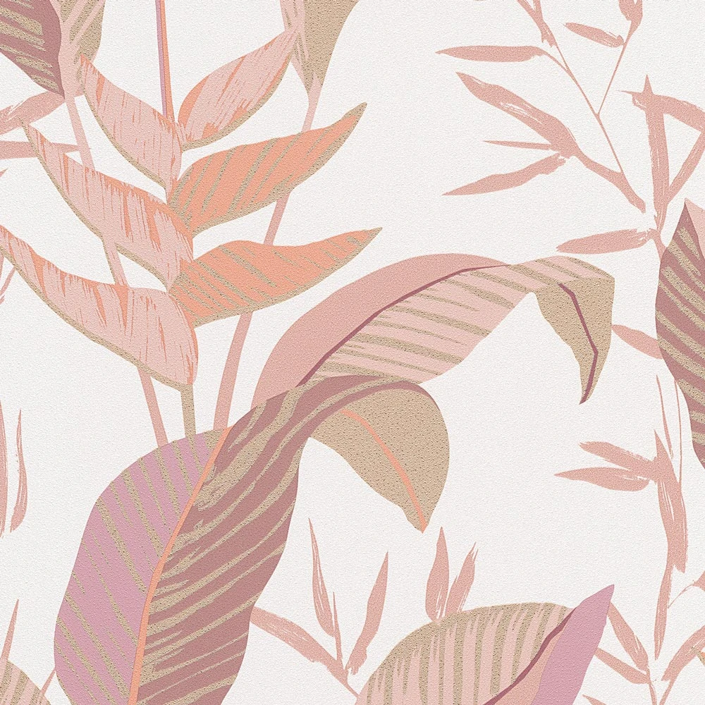 Vliestapete Elle Blattmuster Rosa Gold Metallic 10332-05 4 Vliestapete Elle Blattmuster Rosa Gold Metallic 10332-05 – Bild 2