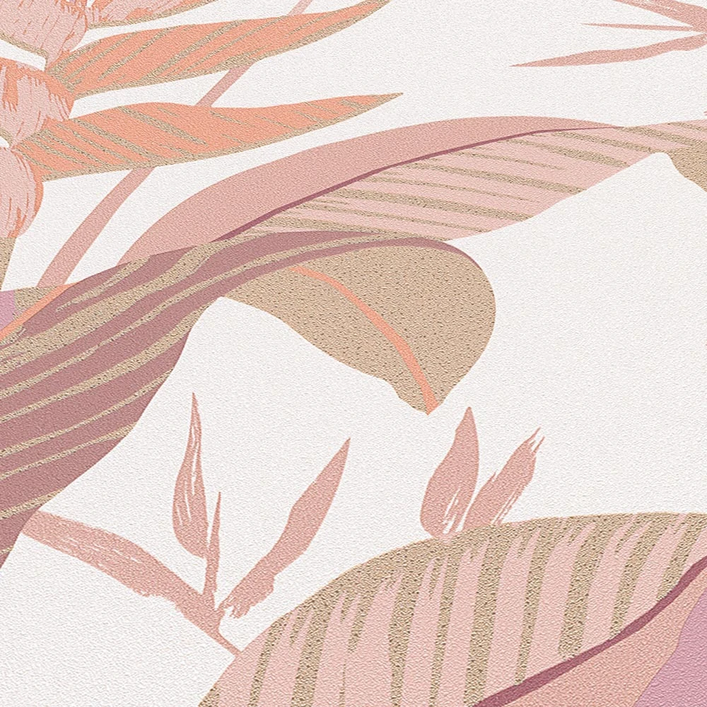 Vliestapete Elle Blattmuster Rosa Gold Metallic 10332-05 5 Vliestapete Elle Blattmuster Rosa Gold Metallic 10332-05 – Bild 3