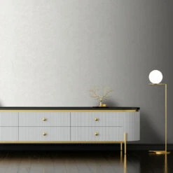 Vliestapete Elle 3D-Effekt Uni Weiß Metallic 10329-01