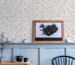 A.S. Creation Vliestapete Blätter Illustration Weiß Rosa 38962-1