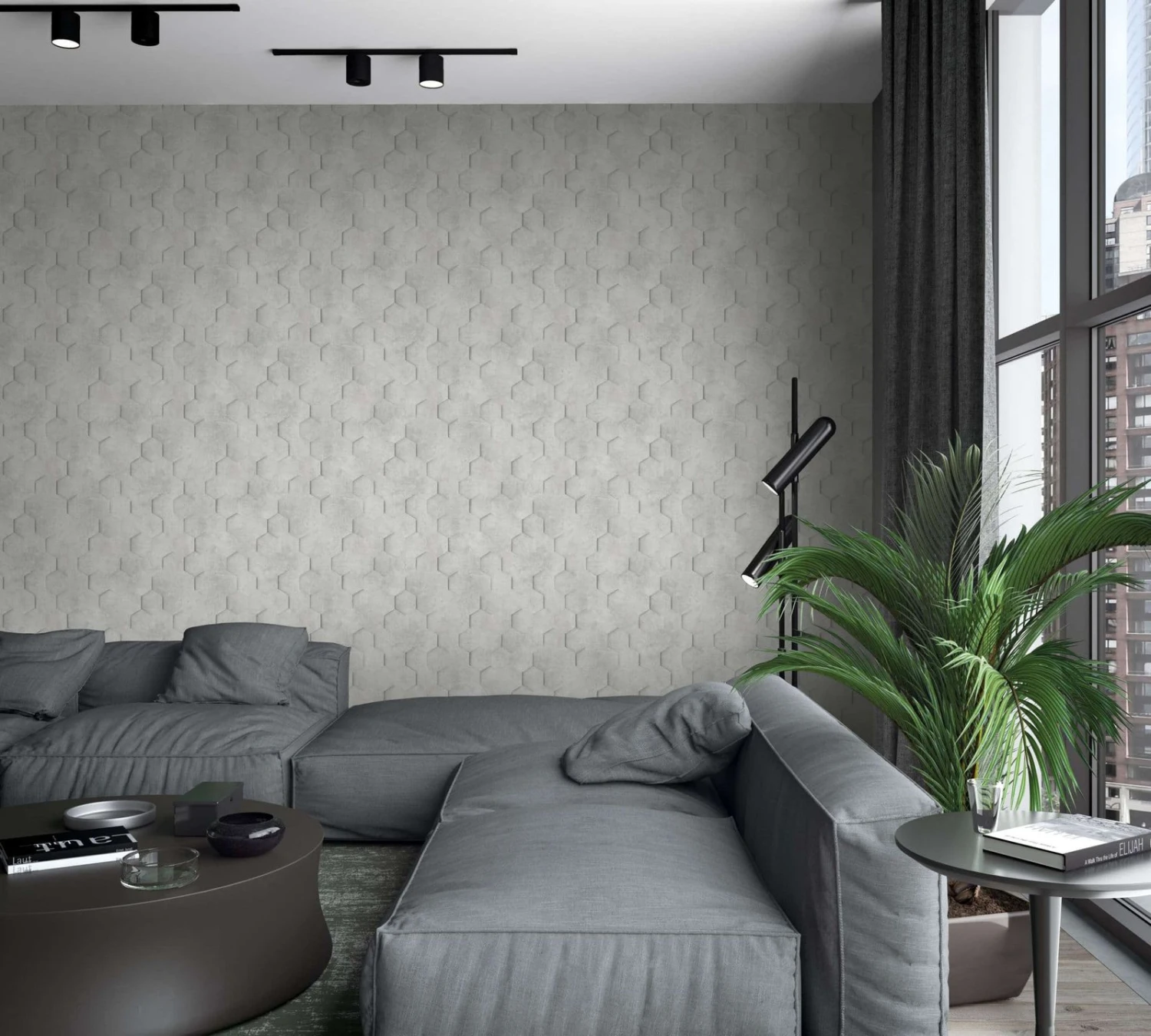 Vliestapete Grau Beige Waben 3D Optik Marburg 34159 5 Vliestapete Grau Beige Waben 3D Optik Marburg 34159 – Bild 3