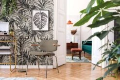 Vliestapete Ivy Farne Weiß Grau 82272 Novamur -Tapetengeschäft Vliestapete Ivy Blaetter Weiss Grau 82272 Novamur 63213313 2