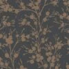 Vliestapete Ivy Floral Schwarz Gold 6812-50 Novamur -Tapetengeschäft Vliestapete Ivy Struktur Floral Schwarz Gold 82317 Novamur 63213356