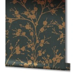 Vliestapete Ivy Floral Schwarz Gold 6812-50 Novamur -Tapetengeschäft Vliestapete Ivy Struktur Floral Schwarz Gold 82317 Novamur 63213356 3