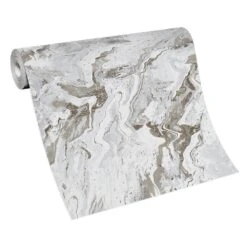 Vliestapete Marmor Optik Grau Weiß Gold Metallic 10318-10 -Tapetengeschäft Vliestapete Marmor Optik Grau Weiss Gold Metallic 10318 10 63216222 2