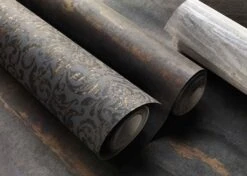 Vliestapete Ornament Anthrazit Kupfer Metallic 296166 -Tapetengeschäft Vliestapete Ornament anthrazit kupfer Metallic 296166 193428 2