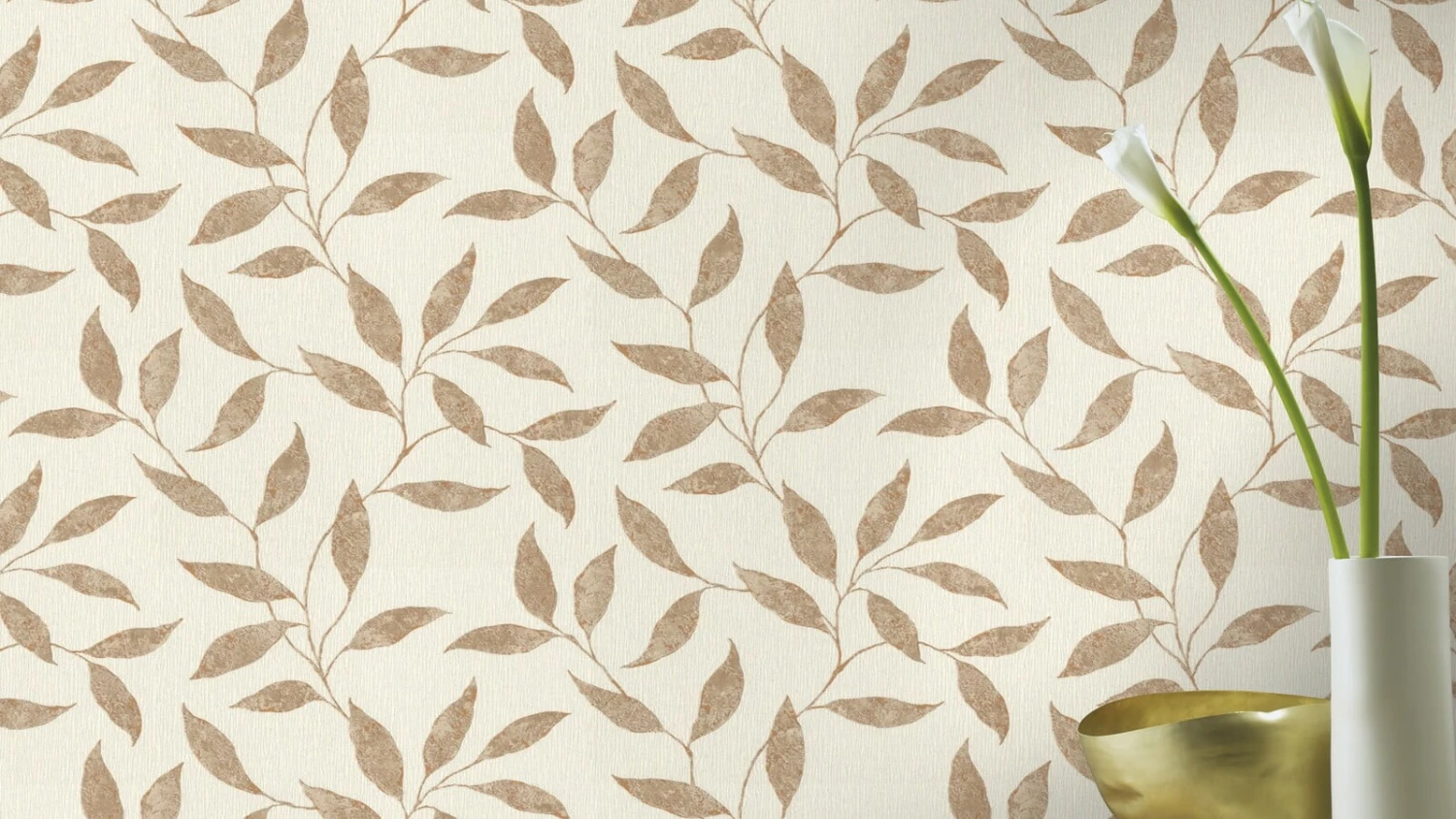 Vliestapete Rasch Bronze Beige Blätter 651201 3 Vliestapete Rasch Bronze Beige Blätter 651201