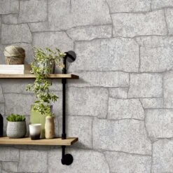 Vliestapete Industrial Steinoptik Creme Grau 10297-14 -Tapetengeschäft Vliestapete Stein Optik Mauer Creme Grau 10297 14 63216288 4