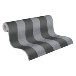 A.S. Creation Vliestapete Schwarz Grau Streifen Meliert 39029-4 -Tapetengeschäft Vliestapete Streifen Muster Schwarz Grau 39029 4 63215498 1