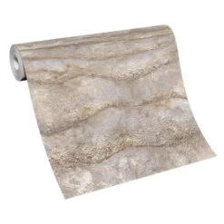 Vliestapete Beton Optik 3D-Effekt Grau Braun 10299-32 -Tapetengeschäft Vliestapete Wellen Muster 3D Optik Grau Braun 10299 32 63216299 2