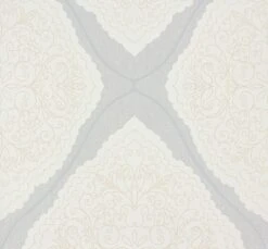 Zuhause Wohnen Tapete Verzierung Grau Creme 57104