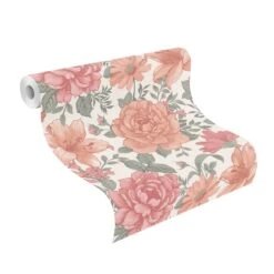 Rasch Tapete Landhaus Stil Floral Rosa 252422 -Tapetengeschäft rasch Tapete Landhaus Stil Floral Rose 252422 63212648